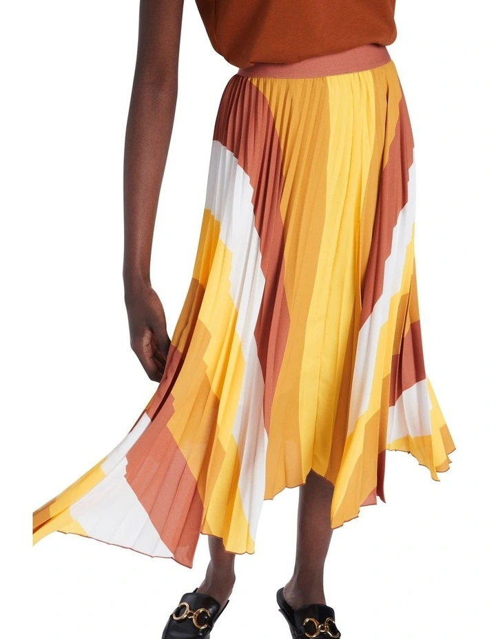 Flash Sale 𧨠Marcs Big Little Lines Pleat π Skirt In Mimosa Multi β - Image 4