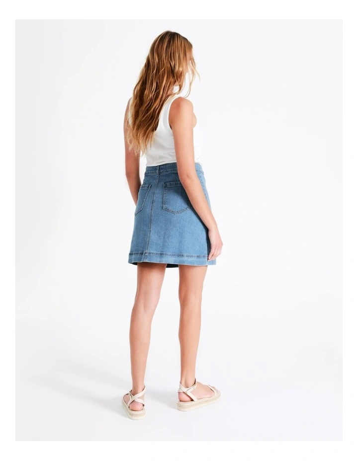Best reviews of π€© Piper Recycled Cotton Blend Mini π Skirt In Denim 𧨠- Image 7