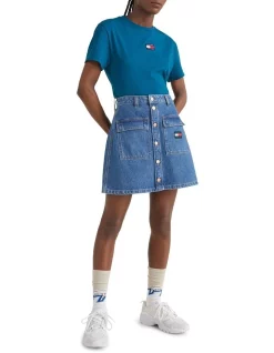 Cheap π€© Tommy π Jeans Badge Mini π Skirt In Blue π―