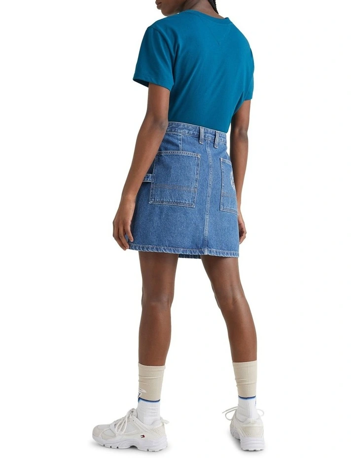 Cheap π€© Tommy π Jeans Badge Mini π Skirt In Blue π― - Image 3