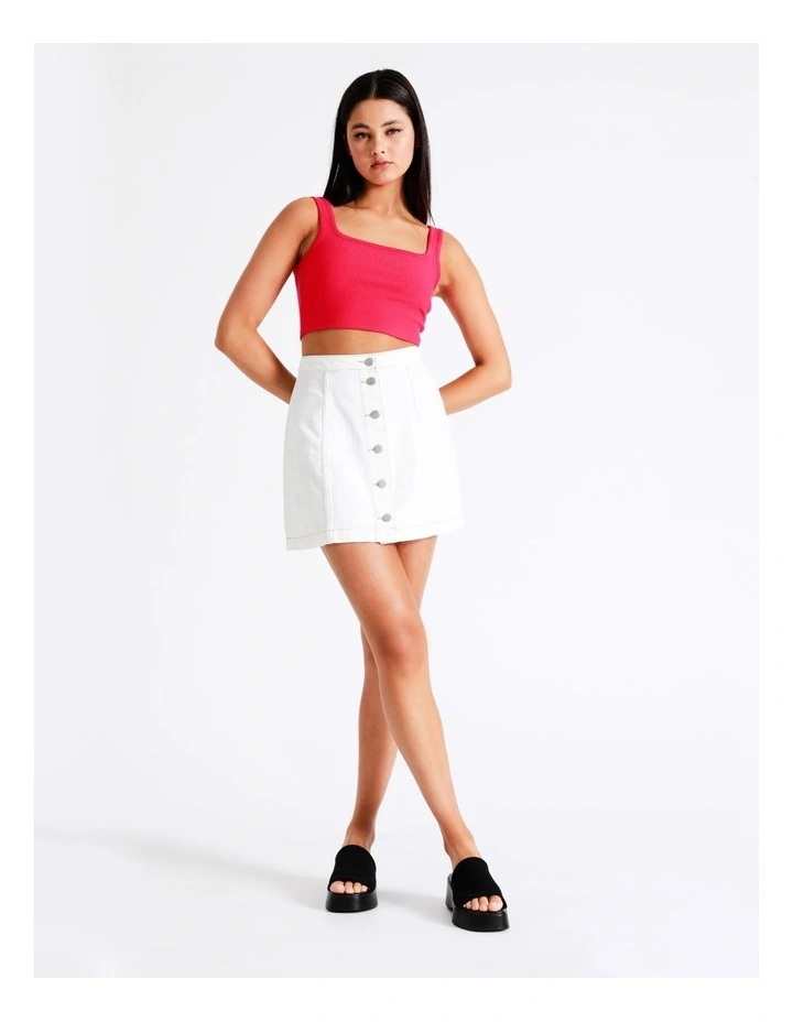 Flash Sale π€© Miss Shop Recycled Blend A-Line Denim π Skirt In White βοΈ - Image 5