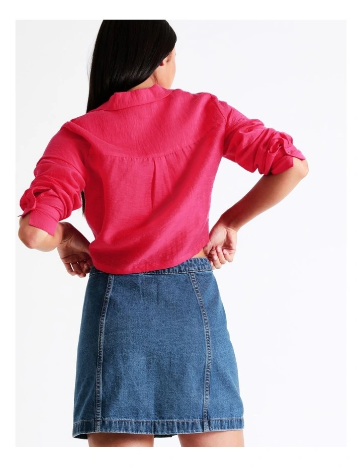 Wholesale π₯ Miss Shop Recycled Blend A-Line Denim π Skirt In Ocean Blue π€© - Image 7