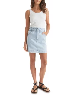 Cheap 🎁 Seed Heritage Core Denim Paperbag Mini 👗 Skirt ✔️