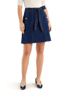 Hot Sale π Review Natalee π Skirt In Dark Denim π