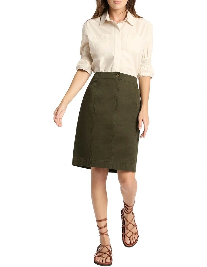Best Sale β David Lawrence Rhoda Utility Pencil π Skirt In Green π - Image 2