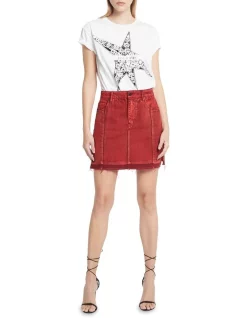 Buy 🎁 Sass & Bide Murphy's Law Denim 👗 Skirt In Washed Cherry 👍