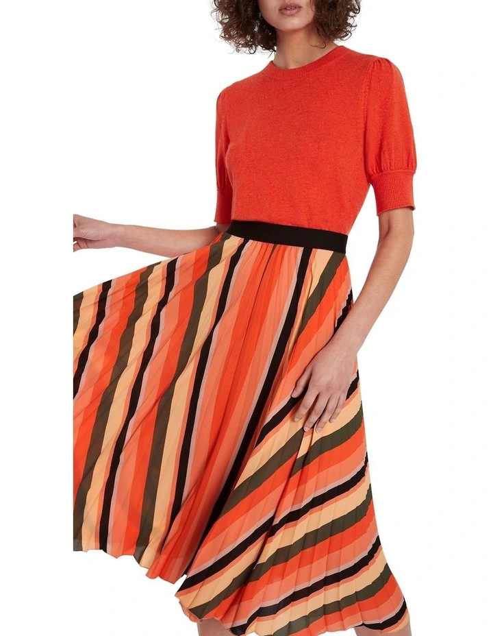 Hot Sale π Marcs Love And Pleats π Skirt In Khaki Multi π - Image 4