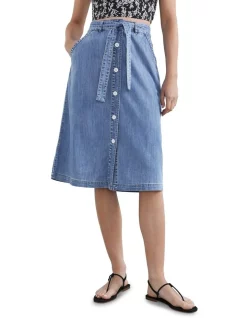 Cheap 🎉 French Connection Denim Button Through 👗 Skirt ❤️