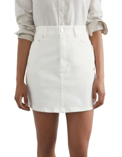 Best deal π French Connection High Rise Denim π Skirt In Cream β€οΈ