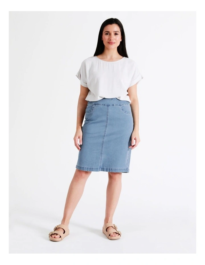 Promo β€οΈ Regatta Stretch Denim π Skirt Mid In Indigo π