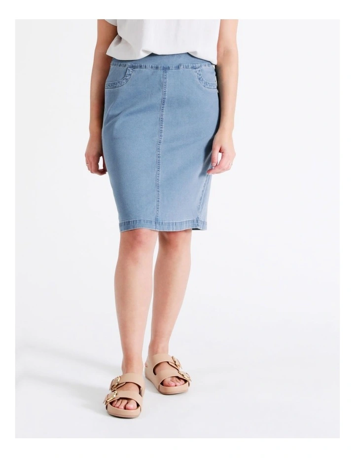 Promo β€οΈ Regatta Stretch Denim π Skirt Mid In Indigo π - Image 2