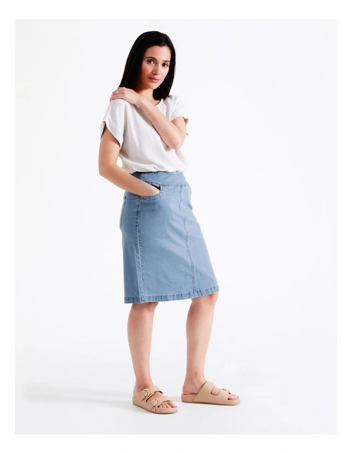 Promo β€οΈ Regatta Stretch Denim π Skirt Mid In Indigo π - Image 3