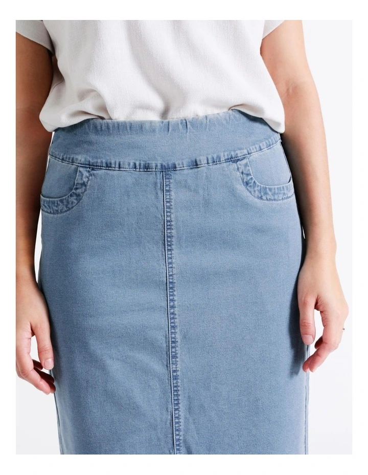 Promo β€οΈ Regatta Stretch Denim π Skirt Mid In Indigo π - Image 5