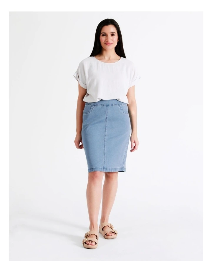 Promo β€οΈ Regatta Stretch Denim π Skirt Mid In Indigo π - Image 6
