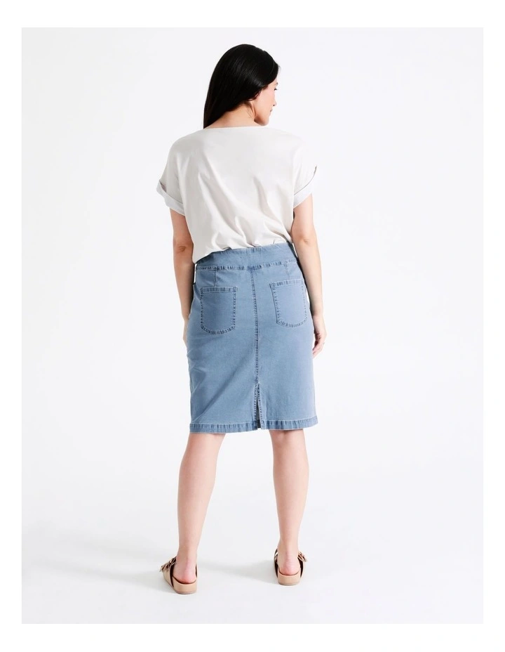 Promo β€οΈ Regatta Stretch Denim π Skirt Mid In Indigo π - Image 7